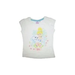 T-shirt Maglia Maglietta Bimba Bambina Disney Principesse Bianco 6A
