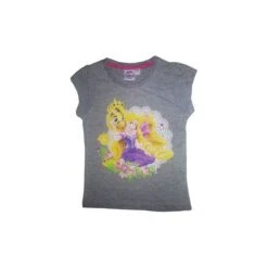 T-shirt Maglia Maglietta Bimba Bambina Disney Principesse Grigio 4A