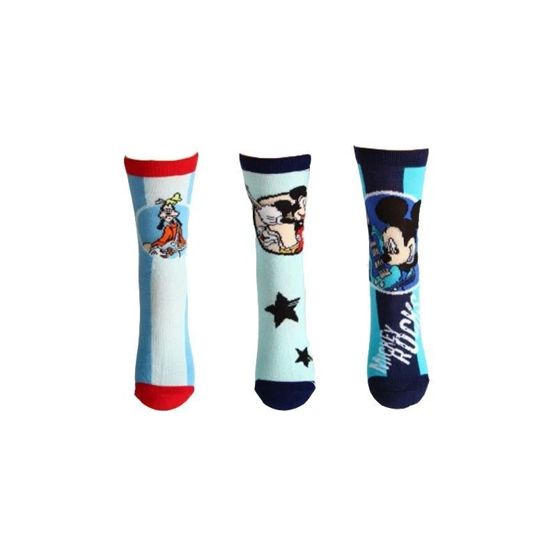 Confezione 3pz Calza Corta Calzino Bimbo Bambino Disney Mickey 23-26 1 Confezione 3pz Calza Corta Calzino Bimbo Bambino Disney Mickey 23-26
