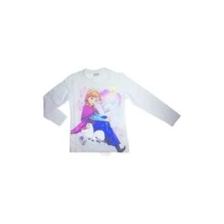 T-shirt Maglia Maglietta Cotone Bimba Bambina Disney Frozen Bianco 4A