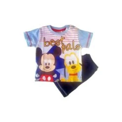 Pigiama Maglia Maglietta Pantaloncino Bimbo Neonato Disney Baby Mickey Mouse Blu 18 M