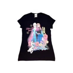 T-shirt Maglia Maglietta Cotone Bielastico Bimba Bambina Disney Frozen Blu 8A