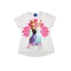 T-shirt Maglia Maglietta Cotone Elastico Bimba Bambina Disney Frozen Bianco 6A