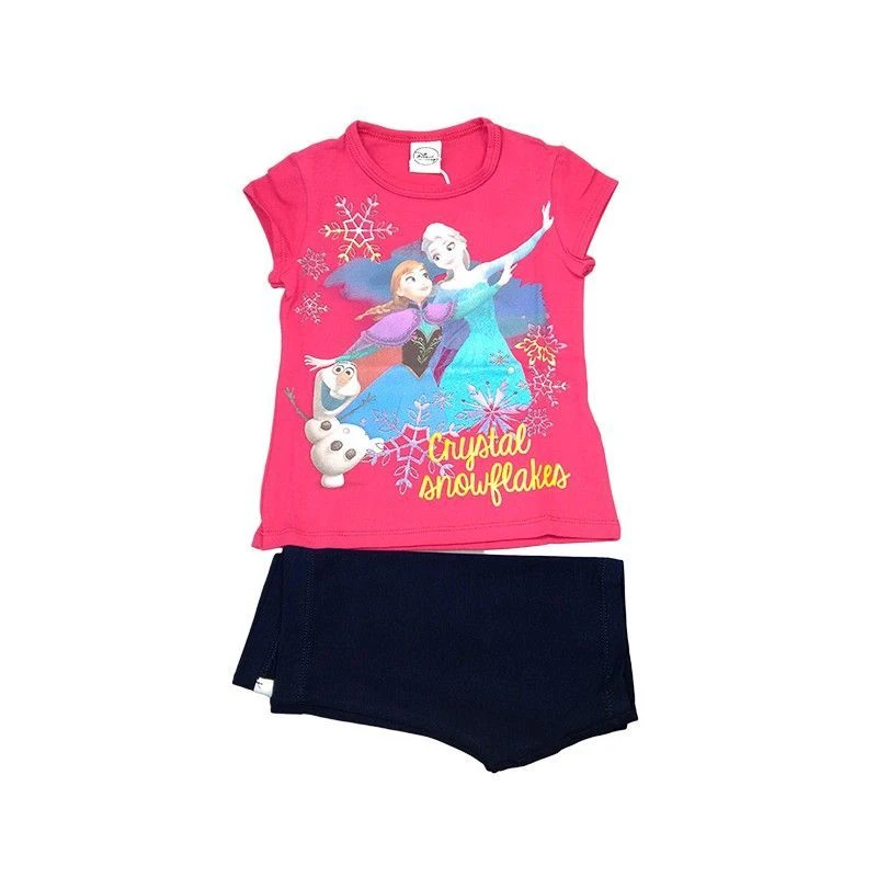 Completo 2pz T-shirt Maglia Maglietta Pantaloncino Cotone Bielastico Bimba Bambina Disney Frozen Fucsia Blu 6A 1 Completo 2pz T-shirt Maglia Maglietta Pantaloncino Cotone Bielastico Bimba Bambina Disney Frozen Fucsia Blu 6A