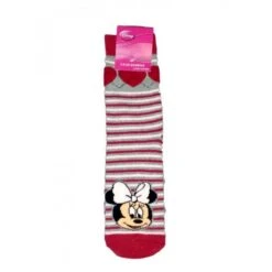 Calza Corta Calzino Antiscivolo Bimba Bambina Disney Minnie Rubino 27-30