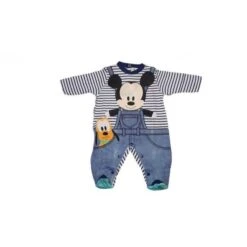 Tuta Tutina Cotone Bimbo Neonato Disney Baby Mickey Mouse Blu 6 - 9 Mesi