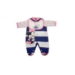Tuta Tutina Cotone Bimba Neonato Disney Baby Minnie Rosa Blu 0 - 1 Mese