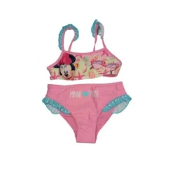 Costumino Costume Da Bagno 2 Pezzi Bikini Bimba Bambina Disney Minnie Rosa 4A