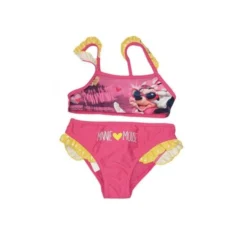 Costumino Costume Da Bagno 2 Pezzi Bikini Bimba Bambina Disney Minnie Fucsia 8A