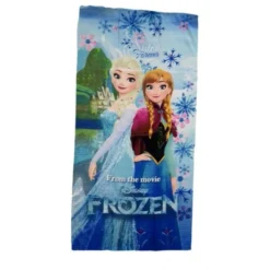 Telo Asciugamano Mare Bimba Spugna Elsa E Anna Disney Frozen Azzurro TU