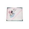 Accappatoio Triangolo Bimba Neonato Spugna Minnie Disney Baby Bianco Rosa TU
