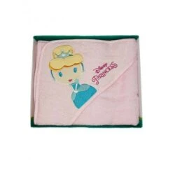 Accappatoio Triangolo Bimba Neonato Spugna Principesse Disney Baby Rosa TU