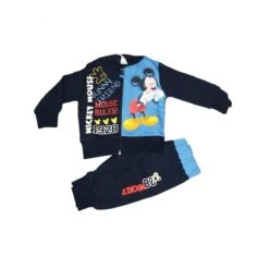 Completo Tuta 2pezzi Maglia Maglietta Pantalone Bimbo Neonato Disney Baby Mickey 6 - 9 Mesi