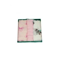 Confezione 6 Pz Quadrato Neonato Disney Baby Minnie Bianco Rosa TU