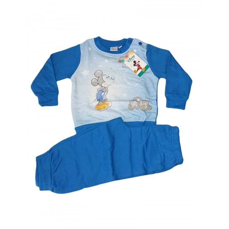 Pigiama Maglia Maglietta Pantalone Bimbo Neonato Disney Baby Mickey Azzurro 24 M 1 Pigiama Maglia Maglietta Pantalone Bimbo Neonato Disney Baby Mickey Azzurro 24 M