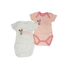 Bi-pack Body Bodino Bimba Neonata Mezza Manica Disney Baby Minnie 18 M