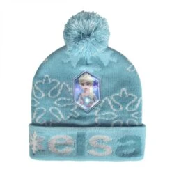Disney Frozen Berretto Con Pompon E Luce LED Principessa Elsa