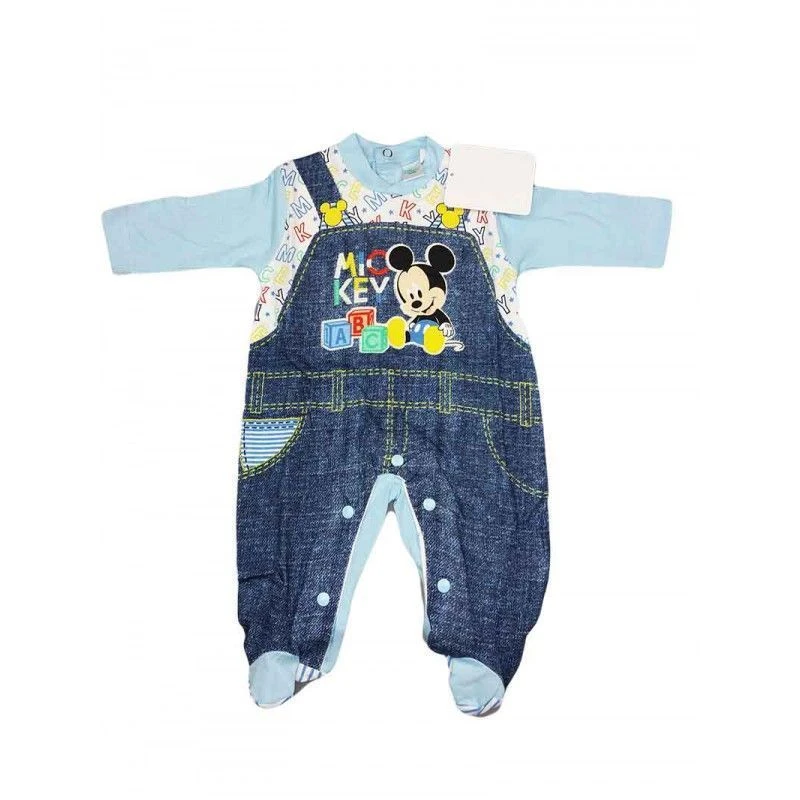 Tuta Tutina Cotone Bimbo Neonato Disney Baby Mickey Mouse Cielo 1 - 3 Mesi 1 Tuta Tutina Cotone Bimbo Neonato Disney Baby Mickey Mouse Cielo 1 - 3 Mesi