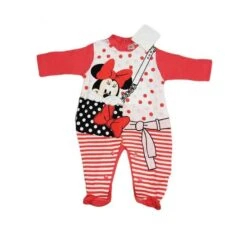 Tuta Tutina Cotone Bimba Neonato Disney Baby Minnie Mouse Amarena 6 - 9 Mesi