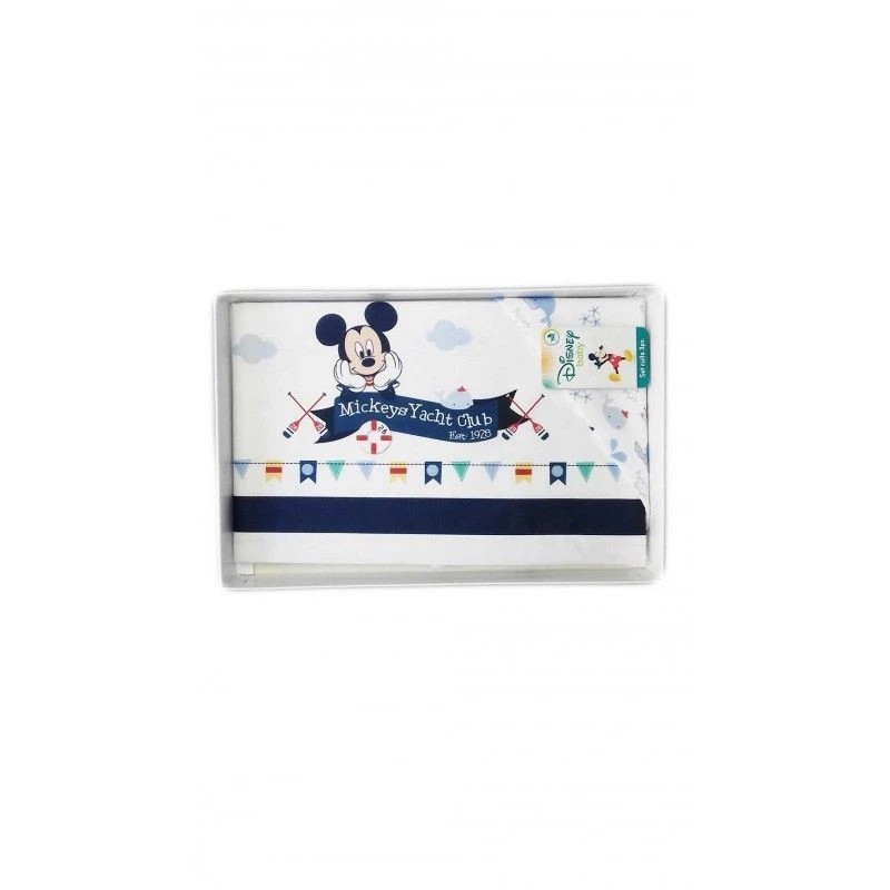 Completo 3pz Culla Carrozzina Bimbo Neonato Lenzuolo Stampa Mickey Disney Baby Bianco Blu TU 1 Completo 3pz Culla Carrozzina Bimbo Neonato Lenzuolo Stampa Mickey Disney Baby Bianco Blu TU