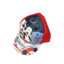 Cappello Berretto Bimbo Disney Baby Mickey Mouse Rosso Tg 48