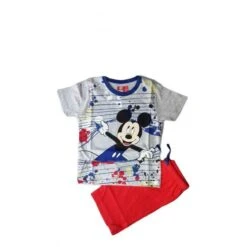 Completo Maglia Maglietta Pantaloncino Bimbo BambinoDisney Mickey Grigio Rosso 4A